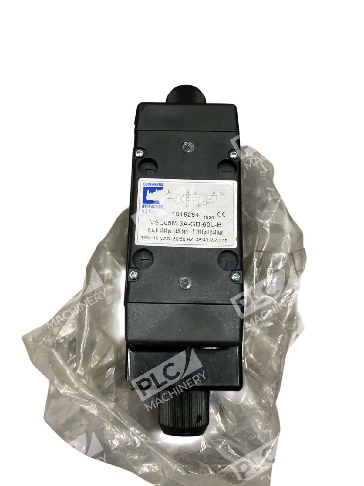 Continental Hydraulics VSD05M-3A-GB-60L-B 4-Way 3-Position Solenoid Valve 120V