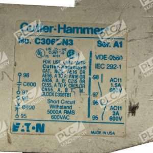 Cutler Hammer C306DN3 Series A1 Overload Relay 297716523602