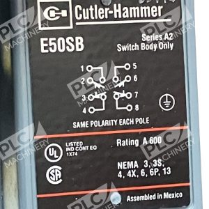 Cutler Hammer E50SB A2 Switch Body Only 226202913582