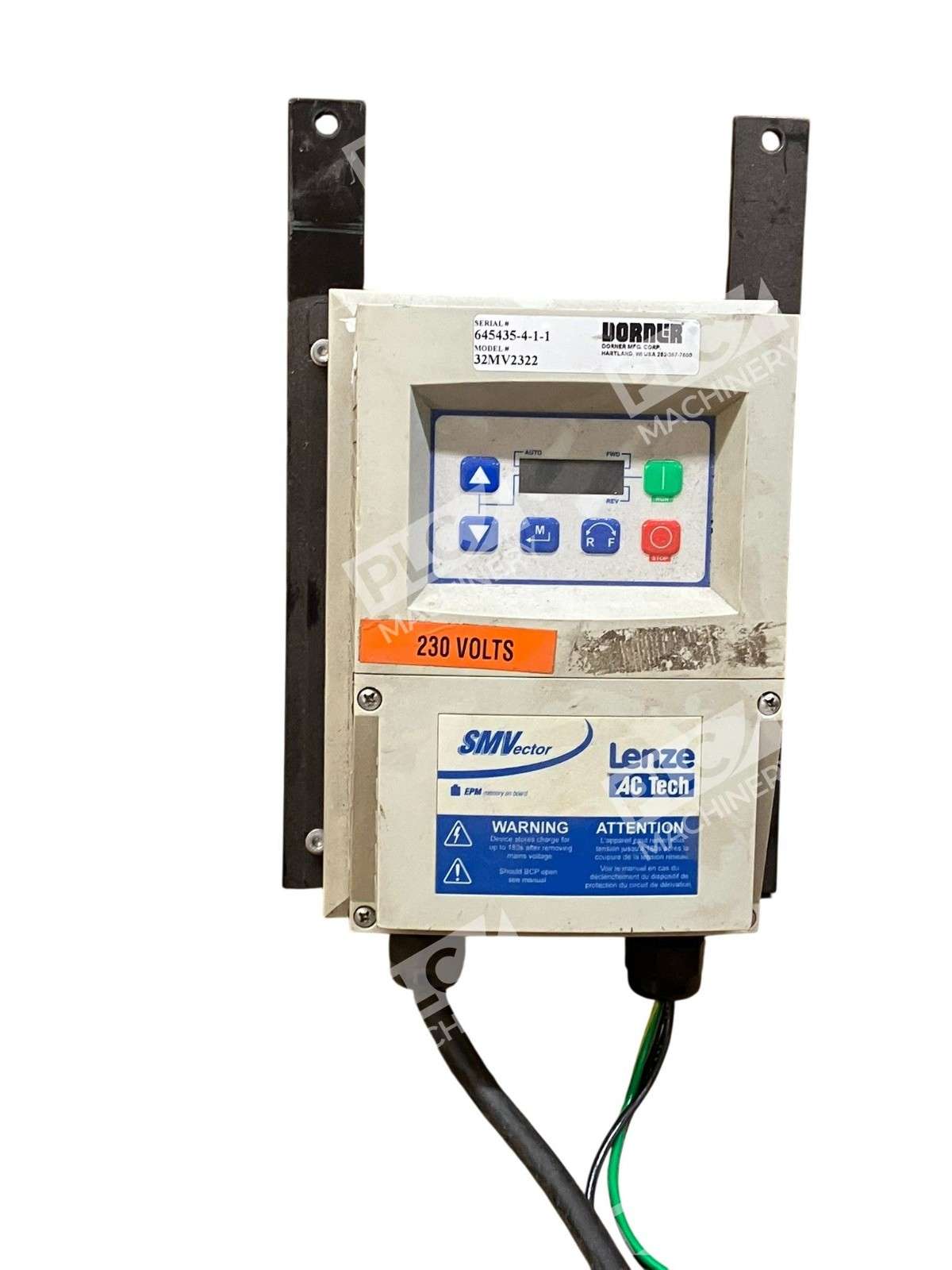 Dorner 32MV2322 Industrial & Sanitary Speed VFD Controller 230 VAC 3 Phase 60 Hz