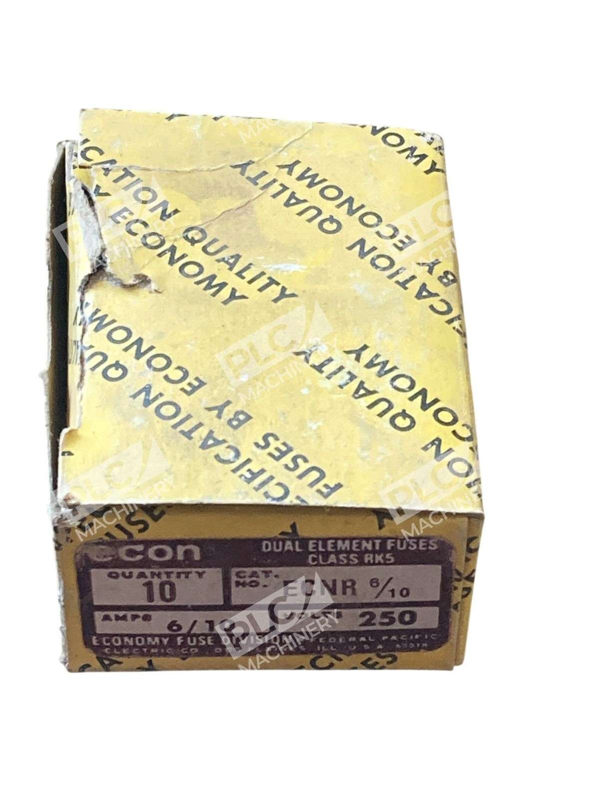Econ ECNR 6/10 Dual-Element Time-Delay Class Rk5 250V Fuse Box of 10 - Image 3