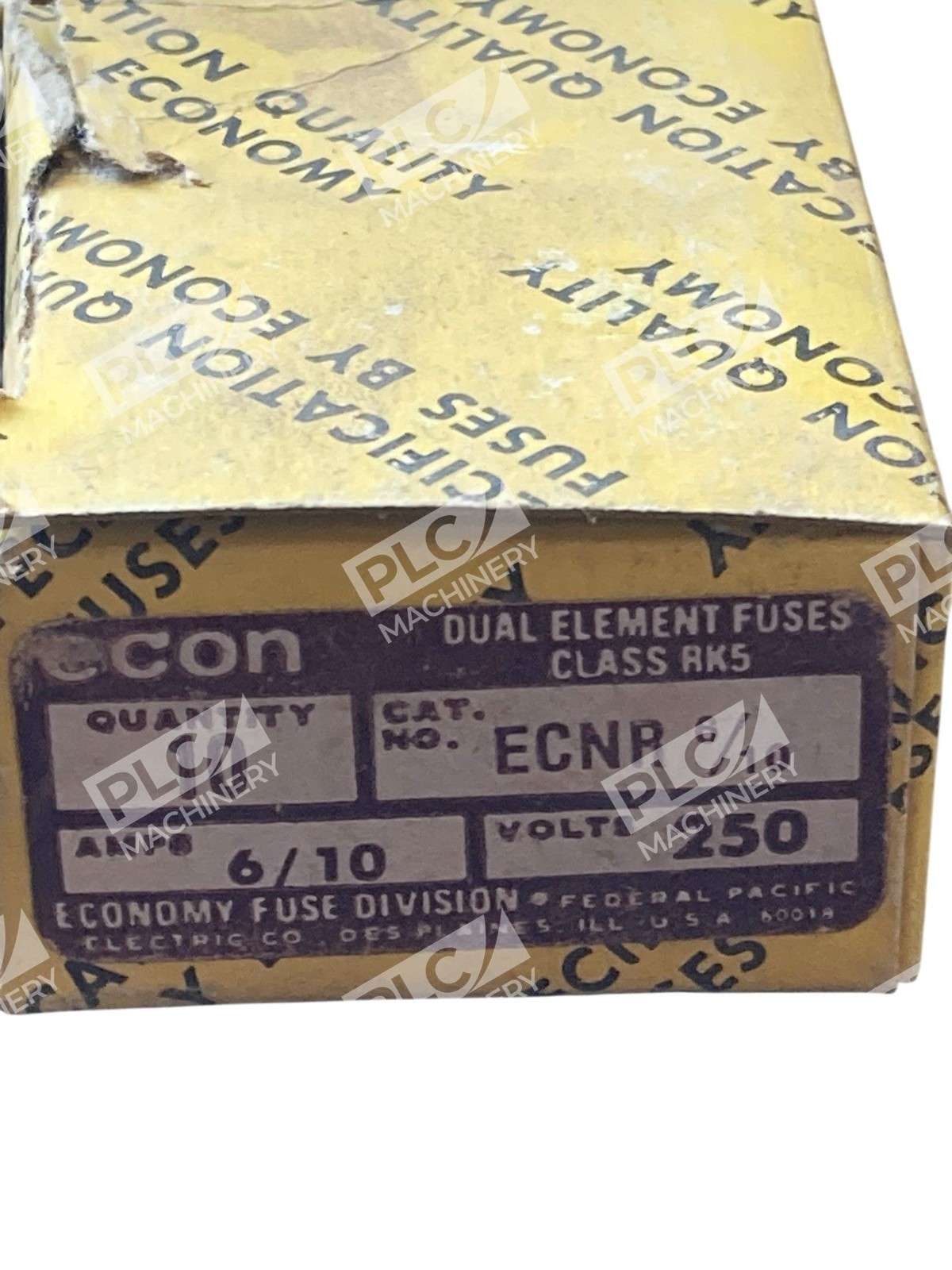 Econ ECNR 6/10 Dual-Element Time-Delay Class Rk5 250V Fuse Box of 10 - Image 4