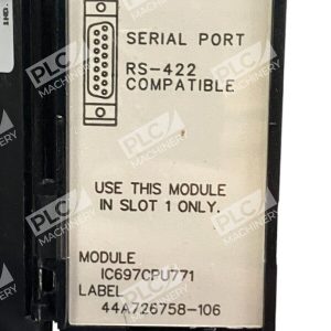 Fanuc GE Model 70 CPU771 RS 422 Compatable PLC CPU Module IC697CPU771K 227036459982