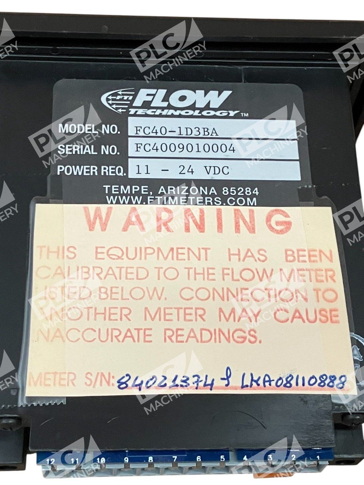 Flow Technology ES737DRTD3BA FC4010 11-24VDC Dual And Net Rate Totalizer FC40-1D - Image 12