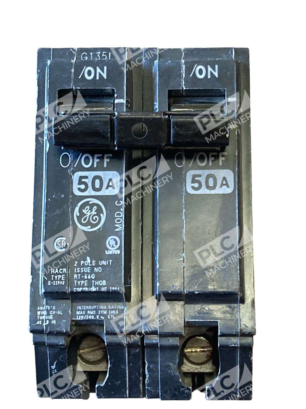 General Electric RT-660 Type THQB 50A 2 Pole Circuit Breaker - Image 9