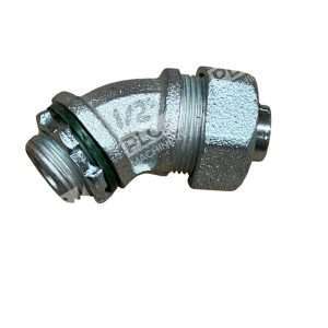 Halex 66512B Liquid-Tight Connector Flex Conduit Zinc 1/2" 45°