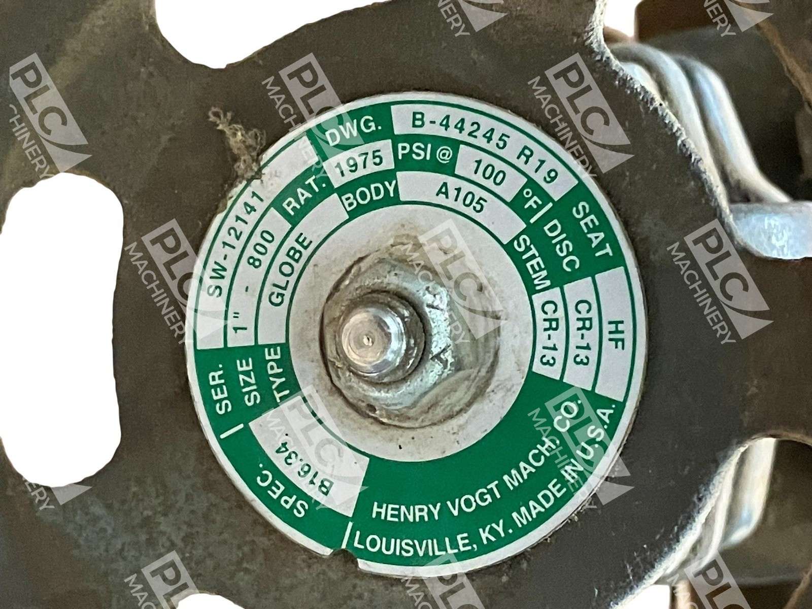 Henry Vogt SW-12141 Globe Valve Forged Steel Elbow Pipe Fitting High-Pressure - Image 5