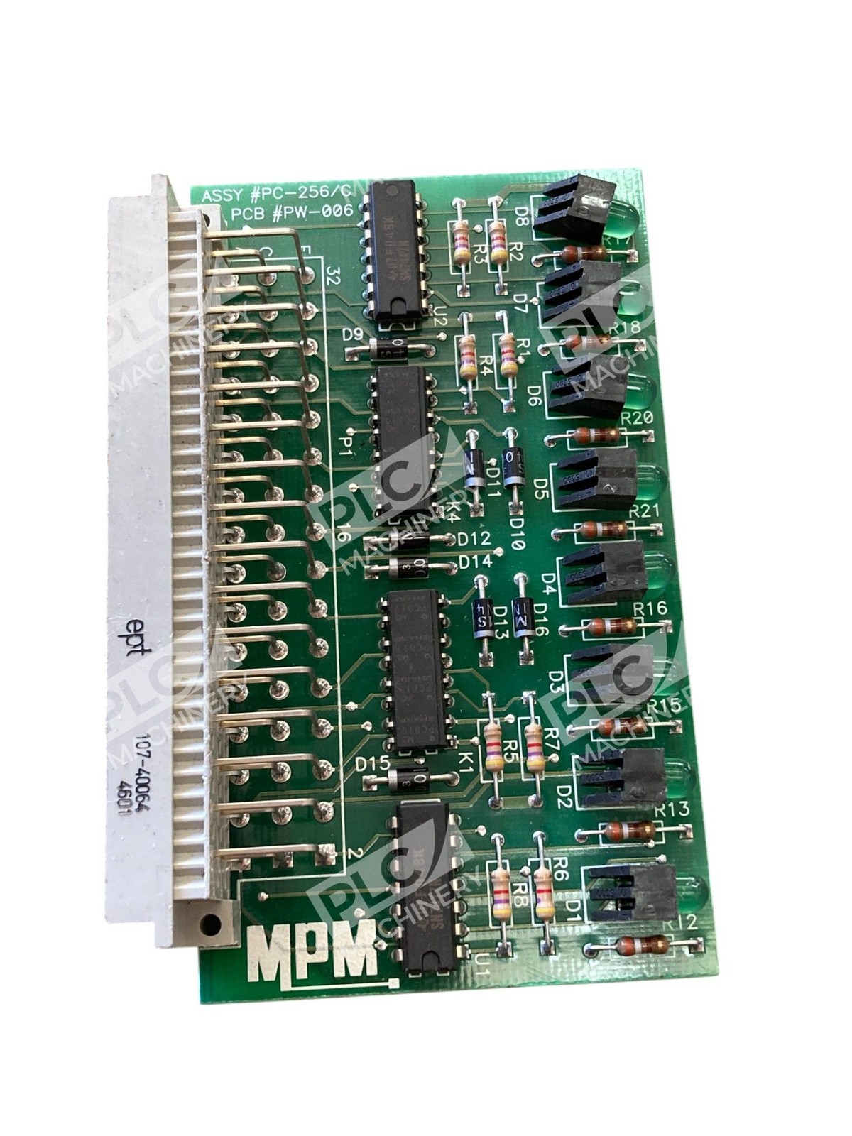 MPM #PC-256/C Circuit Card #PW-006 Industrial Automation Control Board REV. C - Image 3