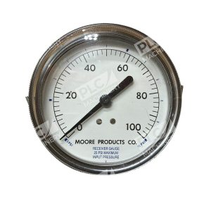 Moore Receiver Gauge 25PSI Maximum Input Pressure 0-100