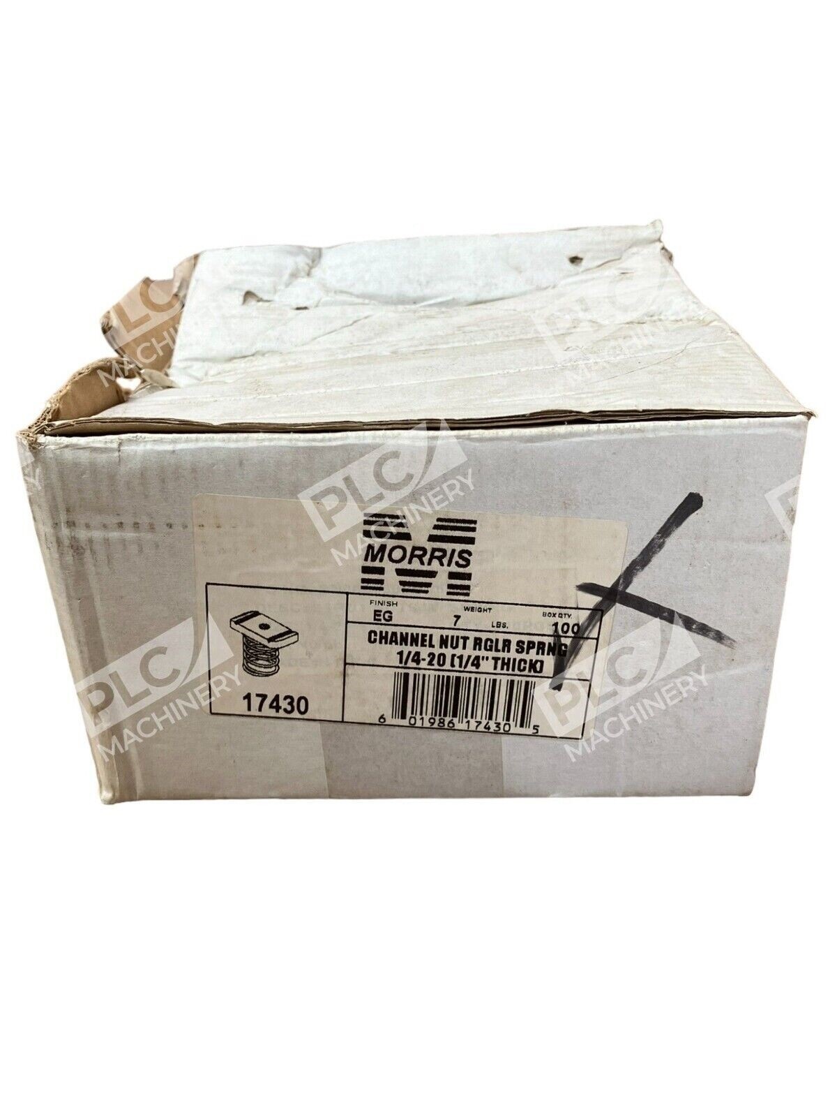 Morris 17430 Channel Nut Regular Spring 1/4-20 1/4" Thich (Box of 50)