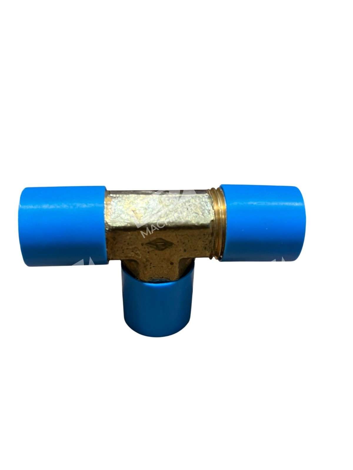 Niagara 201 Brass T-Fitting Connector with Blue Caps Hydraulic/Pneumatic Adapter - Image 5