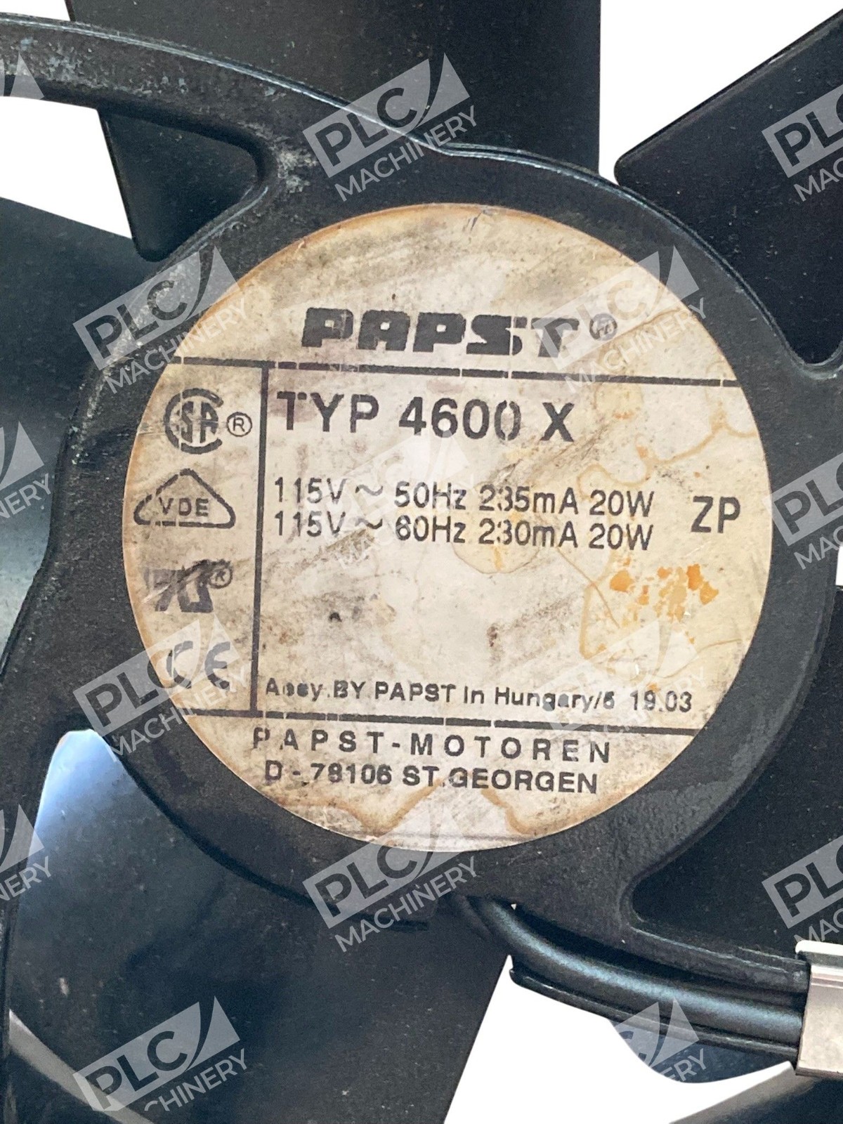 PAPST-Motoren 4600 X AC Axial Cooling Fan 115VAC 119x119x38mm Metal - Image 7