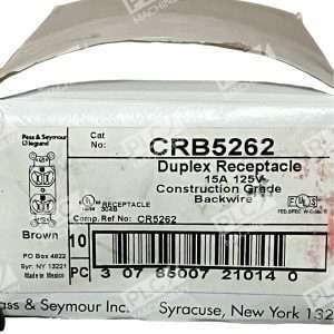 Pass & Seymour CRB5262 Duplex Receptacle 15A 125V (Box of 10)