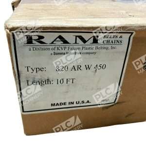 RAM 820 AR W 450 Plastic Conveyor Belt Chain 10FT 45 Slat Top POM 297830628982