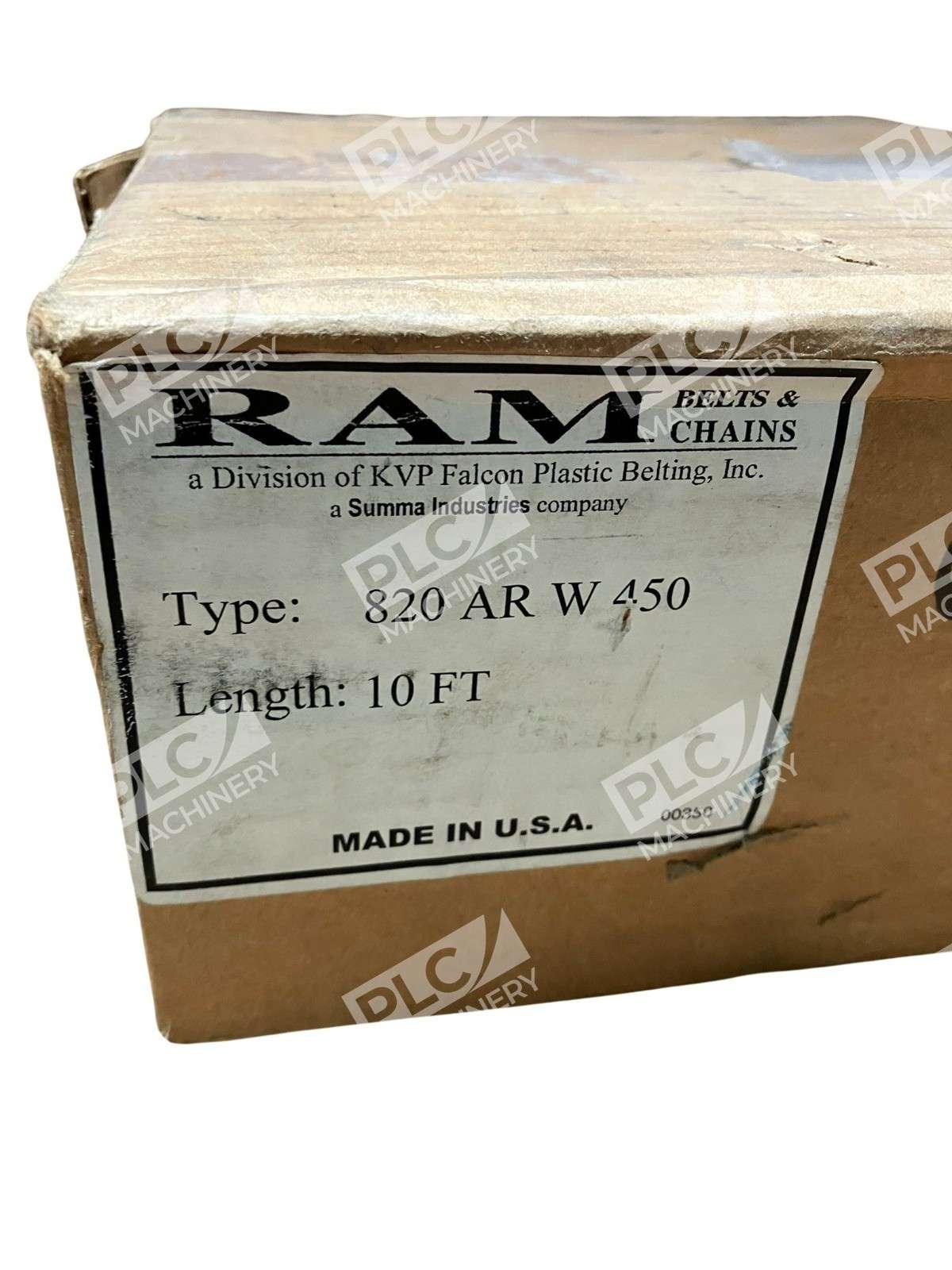 RAM 820 AR W 450 Plastic Conveyor Belt Chain 10FT 4.5" Slat Top POM - Image 3