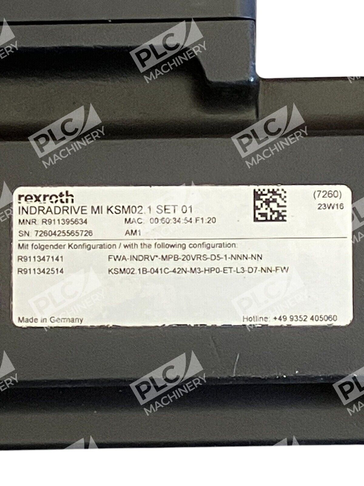 Rexroth Indradrive MI KSM02.1 Set 01 R911342514 Servo Motor R911395634 - Image 4