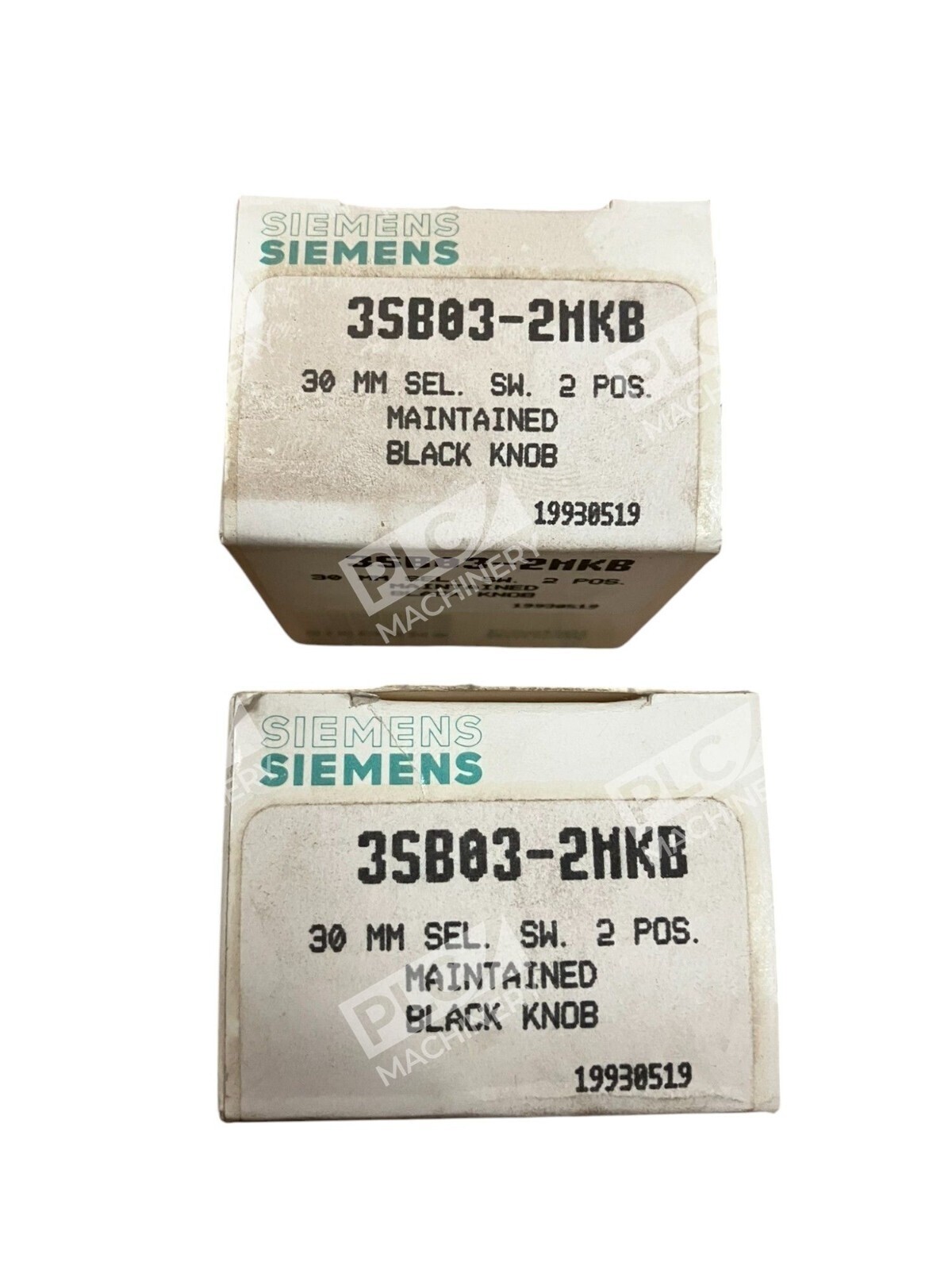 Siemens 30mm Selector Switch 2 Position Black Knob 3SB03-2MKB (lot of 2)