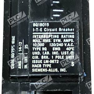 Siemens Allis 1 Pole 15A Circuit Breaker BQ1B015 226499966662