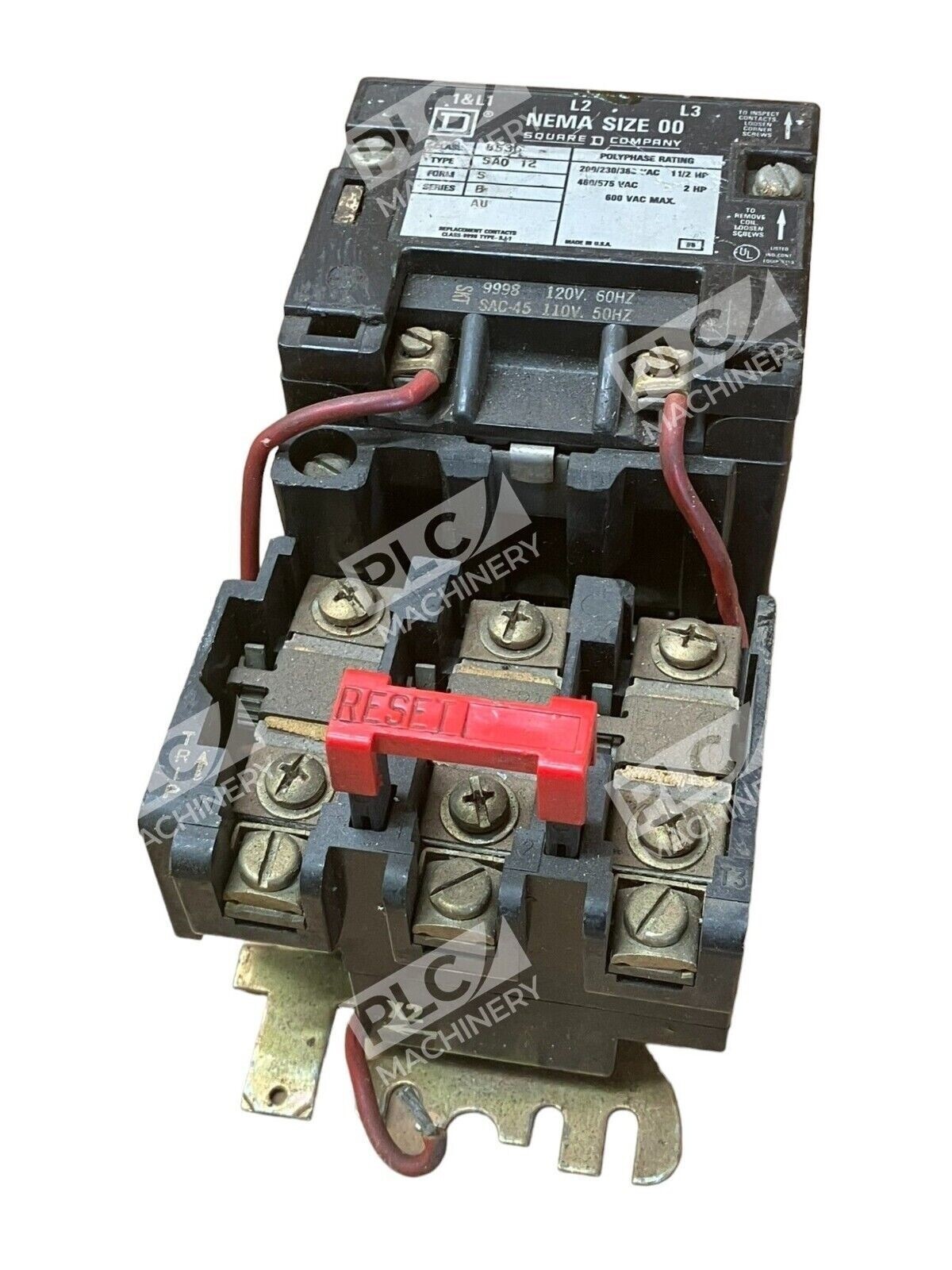 Square D 8536-SA0-12 Nema Size 00 Motor Starter
