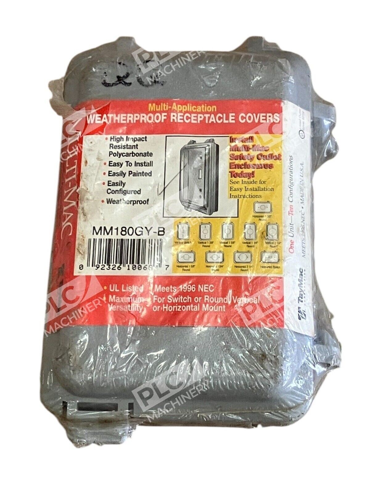 TayMac Multi-Mac Weatherproof Receptacle Cover MM180GY-B