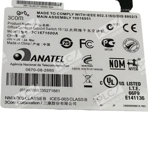 3Com OfficeConnect Gigabit Switch 16 Without AC Adapter 3C1671600A 226983020133