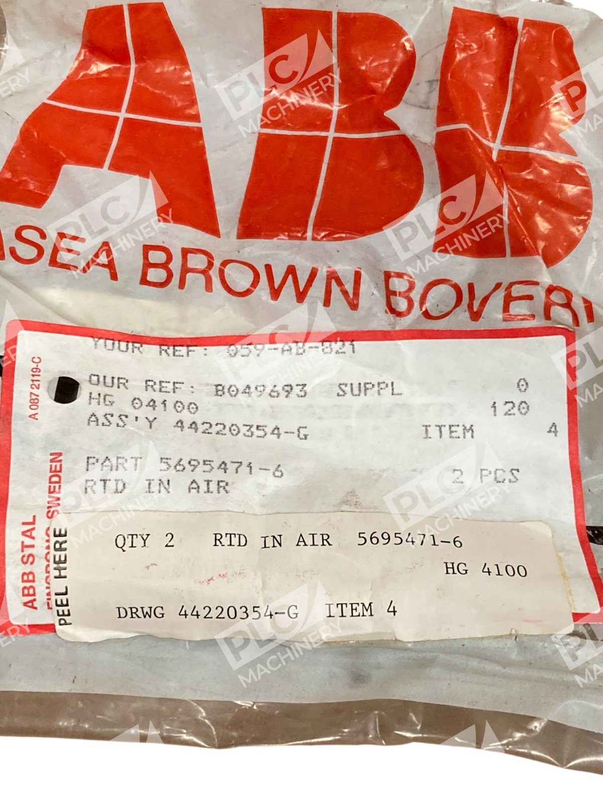 ABB Stal 44220354-G HG 04100 RS PRO Type K Thermocouple RTD IN AIR 5695471-6 - Image 3