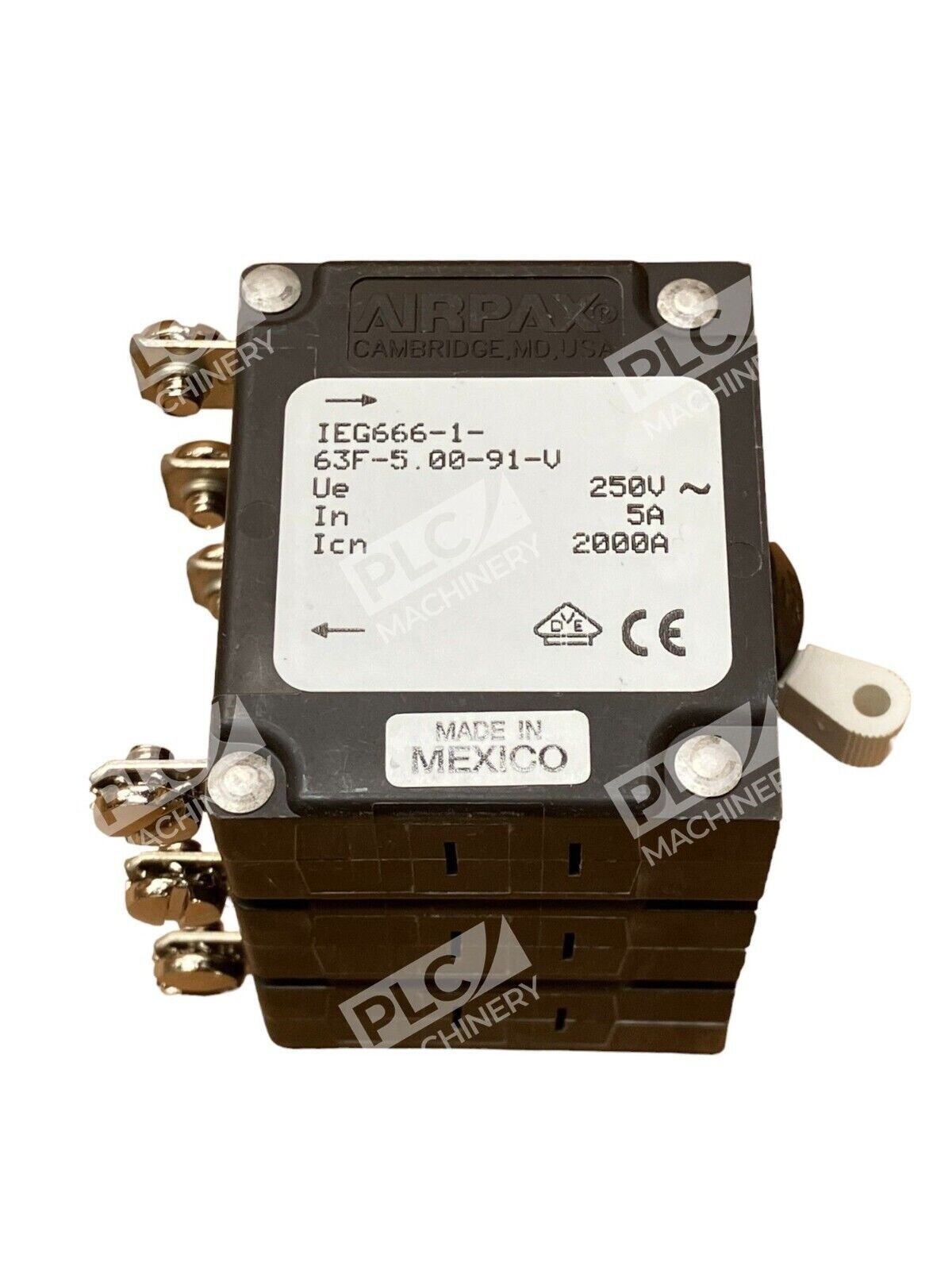 Airpax IEG666-1-63F-5.00-91-V 5A Circuit Breaker