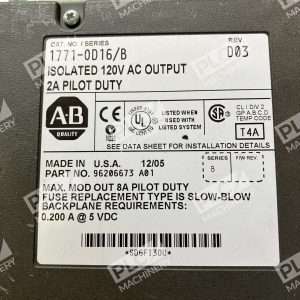 Allen Bradley 1771 0D16 B Isolated 120V AC Output 2A Pilot Duty 297144905953