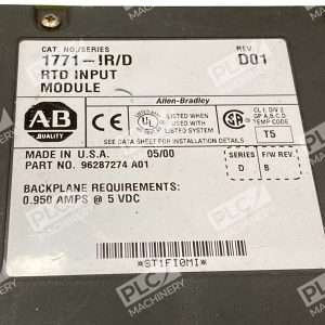 Allen Bradley 1771 IR D RTD Input Module 6 Channels Rev D01 AB PLC A B 297378013103