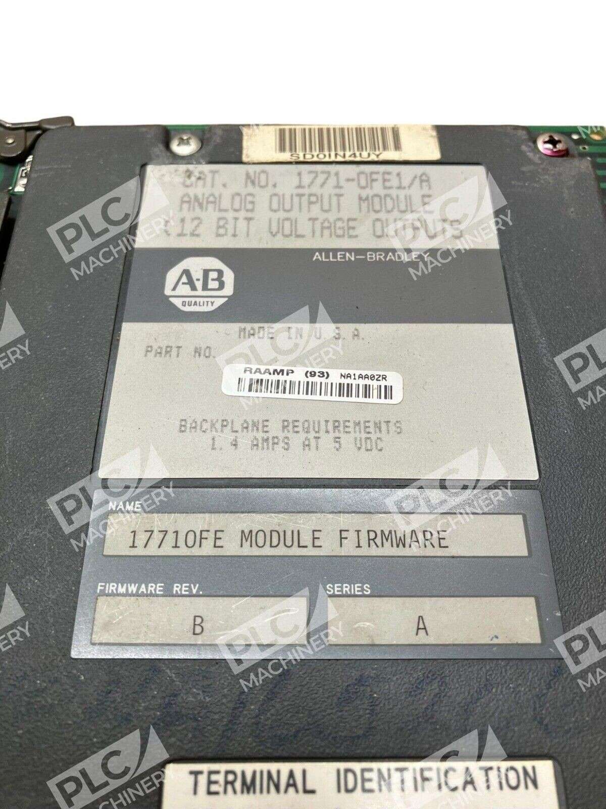 Allen Bradley 1771-OFE1 /A Analog Output Module (12 Bit, Voltage Outputs) Used - Image 7