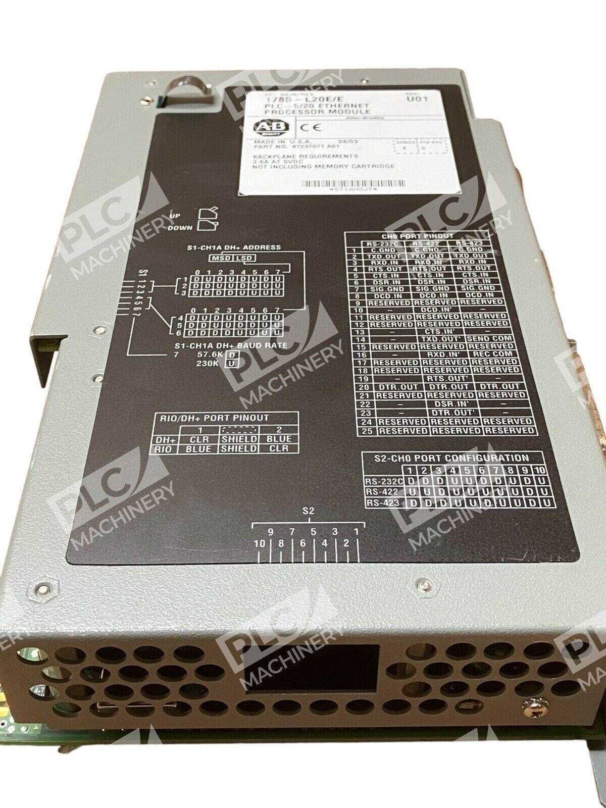 Allen Bradley 1785-L20E /E PLC-5/20 Ethernet Processor Module - Image 4