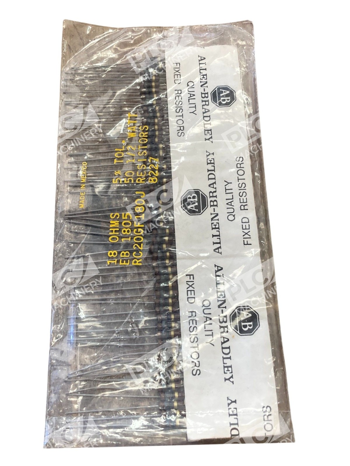 Allen-Bradley 18 Ohm 1/2W Carbon Composition Resistor 5% RC20GF180J Pack of 50 - Image 3