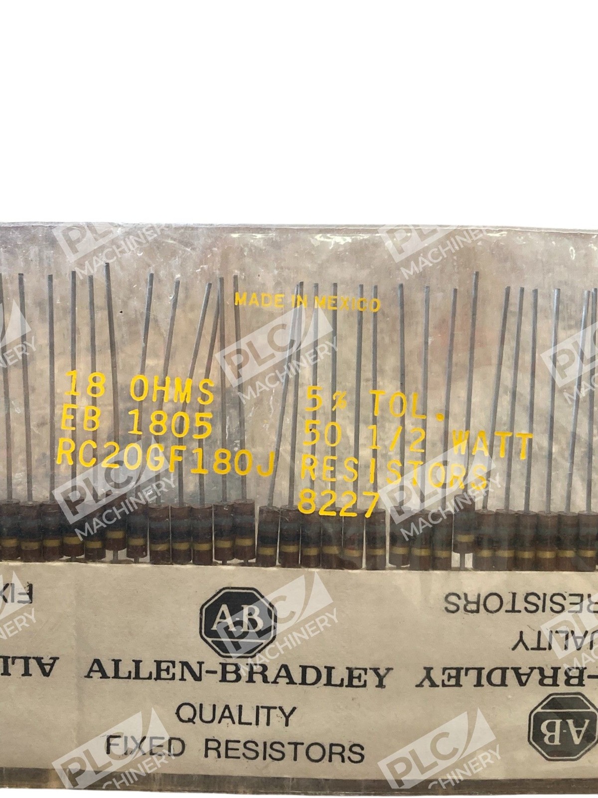 Allen-Bradley 18 Ohm 1/2W Carbon Composition Resistor 5% RC20GF180J Pack of 50 - Image 4