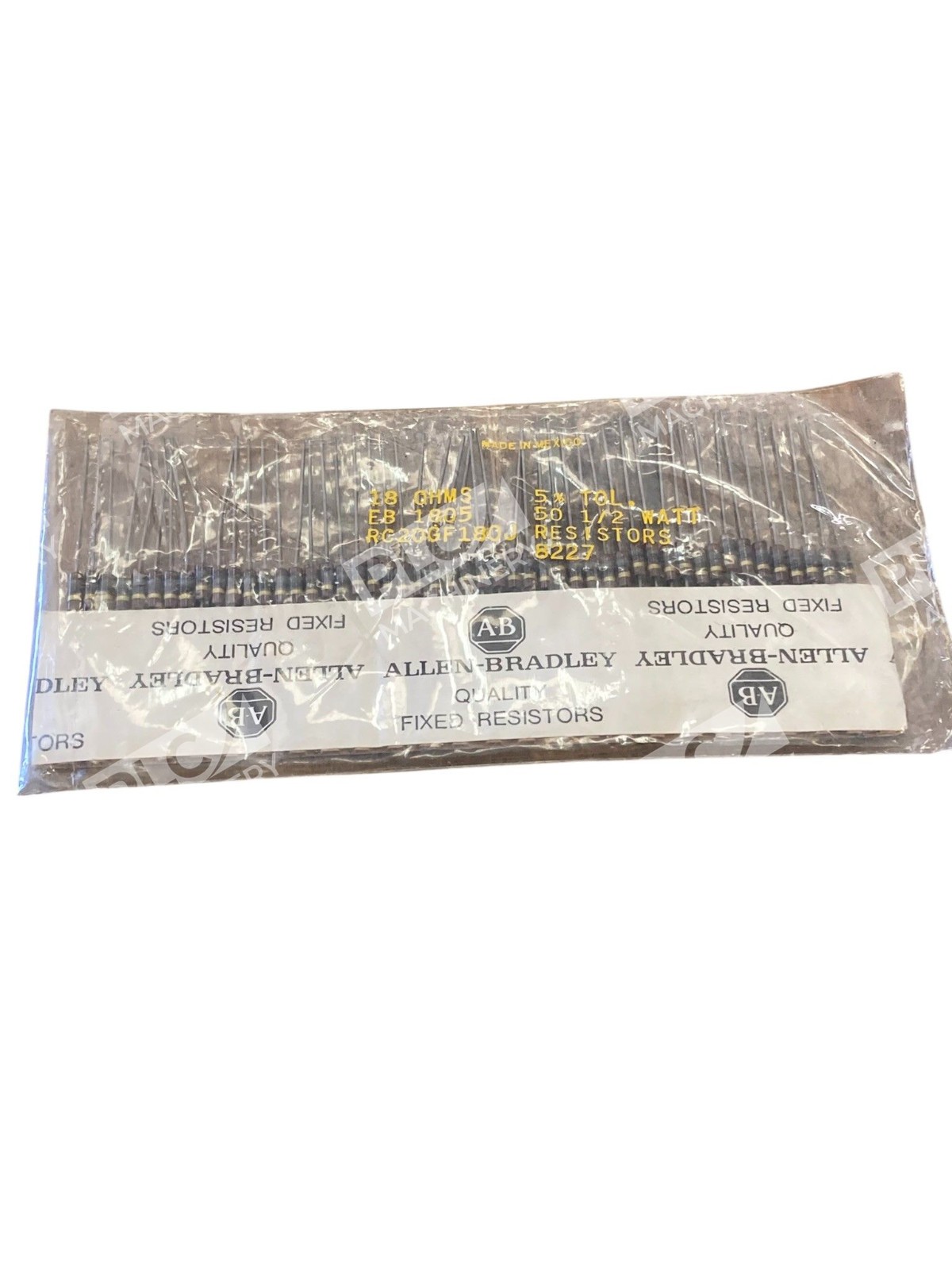 Allen-Bradley 18 Ohm 1/2W Carbon Composition Resistor 5% RC20GF180J Pack of 50