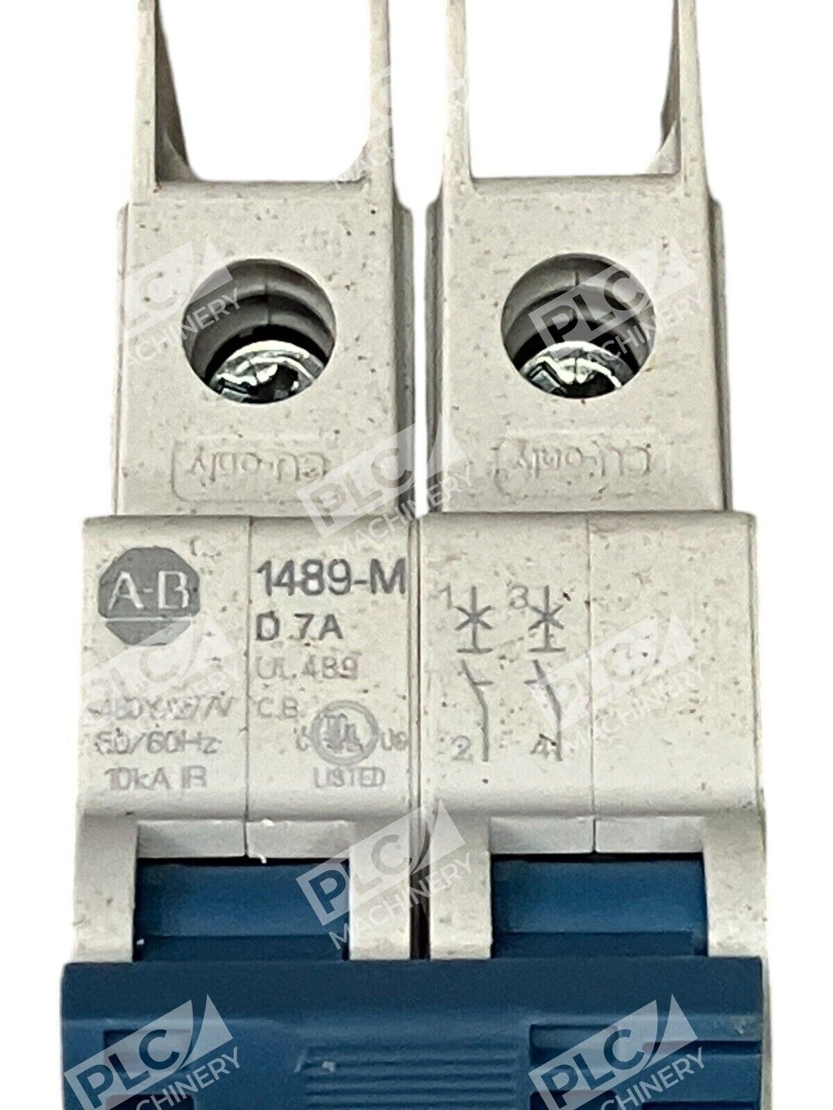 Allen Bradley 7A 2 Pole Circuit Breaker 1489-M2D070 /D - Image 3