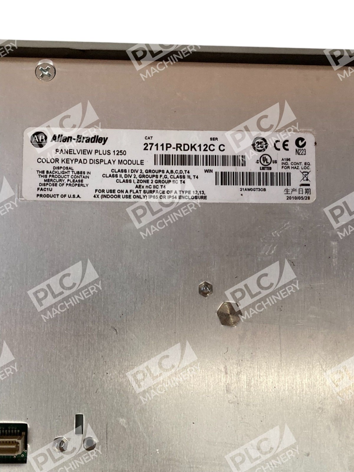 Allen Bradley AB Color Keypad Display Module Panelview Plus 1250 2711P-RDK12C /C - Image 10