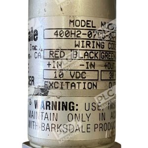 Barksdale 0 300PSIG Pressure Transducer 400H2 07CG 04 K 227034838433