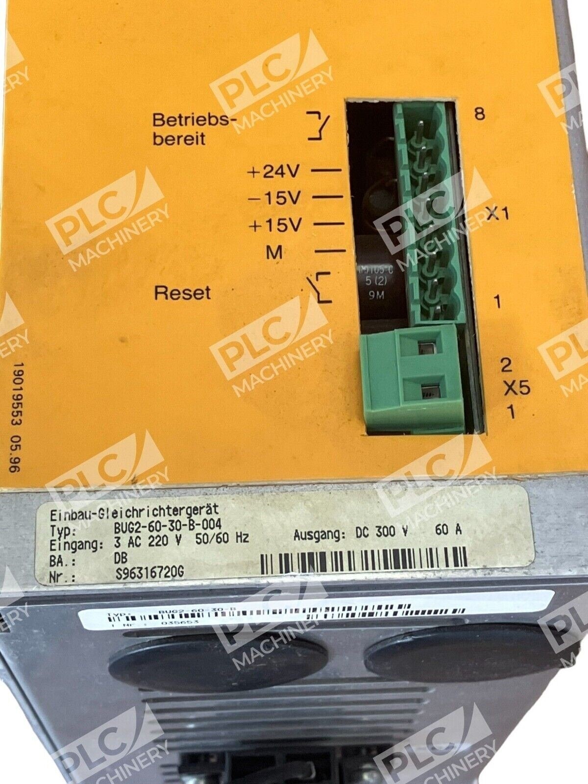 Baumuller Nurnberg BUG2-60-30-B-004 Servo Power Supply - Image 3