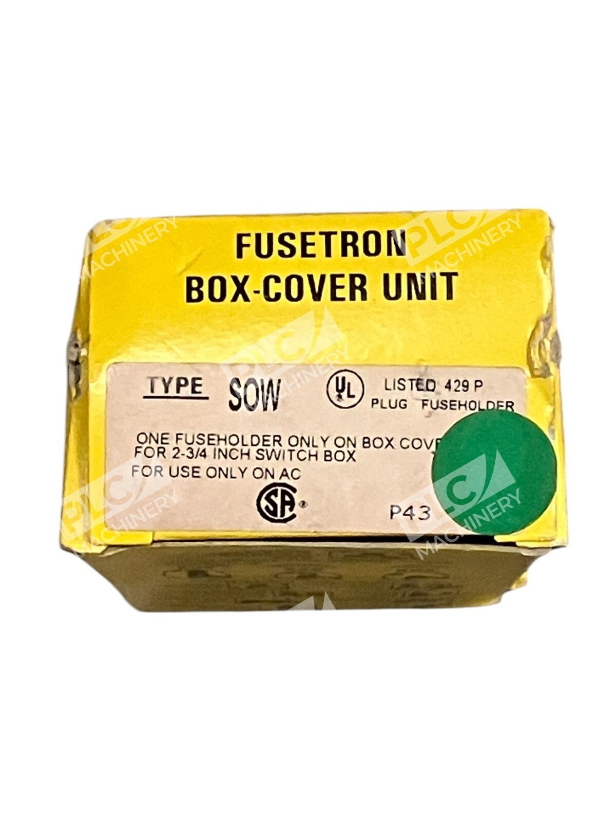 Bussmann Cooper Fusetron Fuseholder Plug SOW