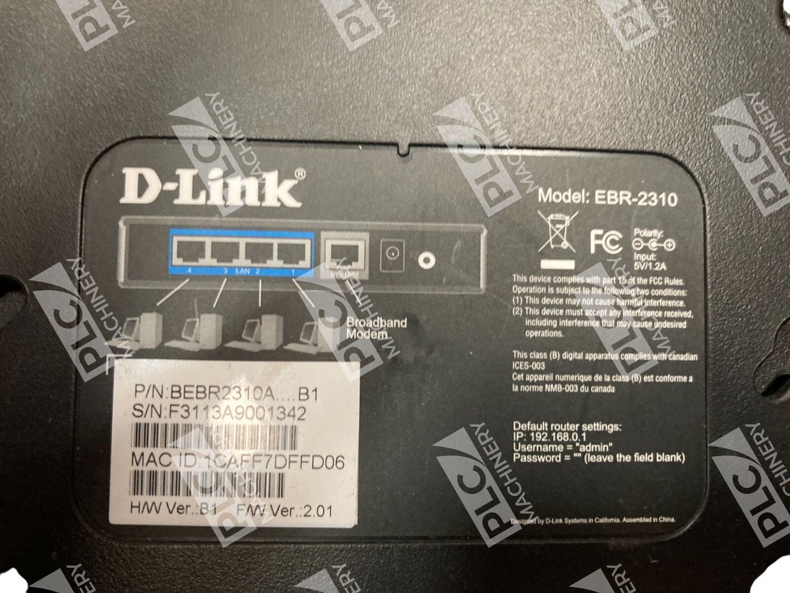 D-Link BEBR2310A...B1 Ethernet Broadband Router EBR-2310 - Image 4