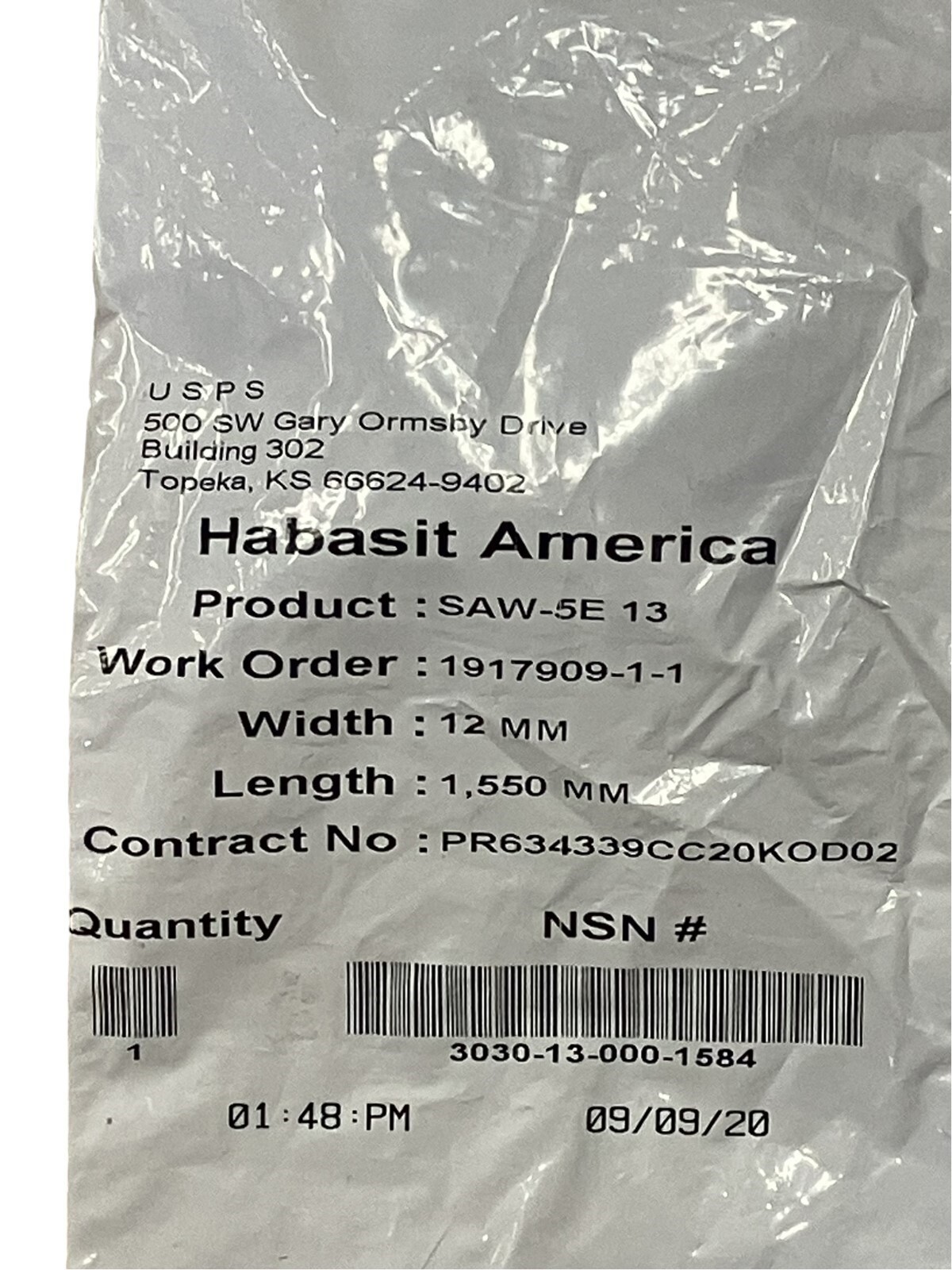 Habasit America SAW-5E 13 Belt 12mmx1550mm