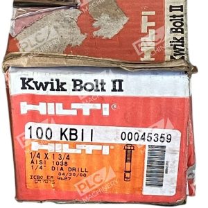 Hilti 14x1 34 AISI 1038 14 Dia Drill Kwik Bolt II KBII 00045359 Box of 100