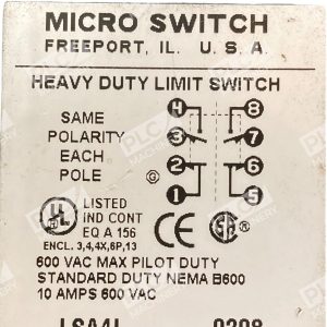 Honeywell TT009596 999 10A 600VAC 0206 Micro Switch LSA4L 226873716893