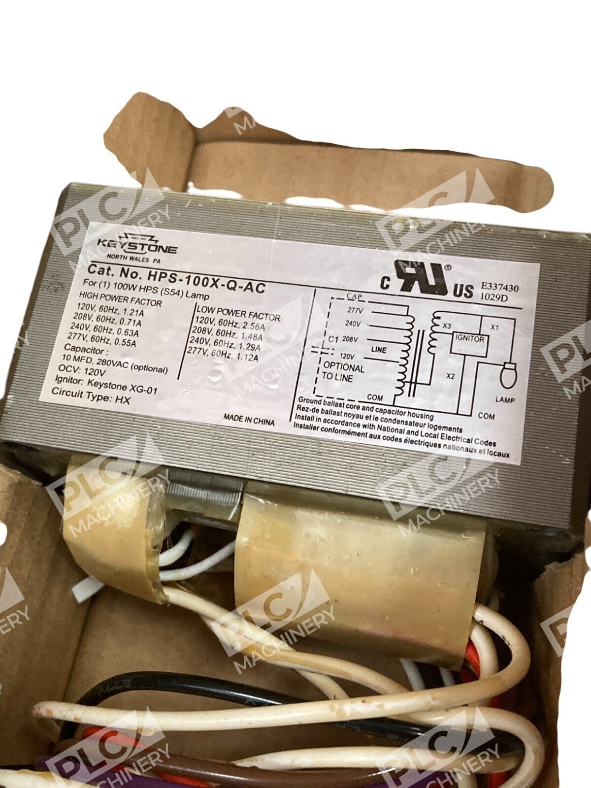 Keystone 100W S54 HX High Pressure Sodium Ballast Kit HPS-100X-Q-KIT - Image 6