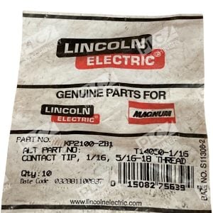 Lincoln Electric T14050 116 116 Contact Tip KP2100 2B1 Bag of 10 226942415893