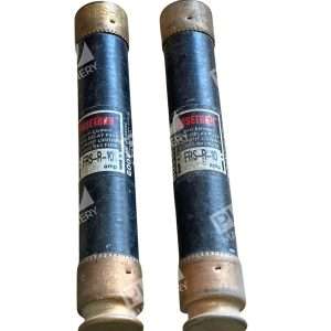 Lot of 2 Bussmann Fusetron FRS-R-10 Dual-Element Time-Delay Fuse