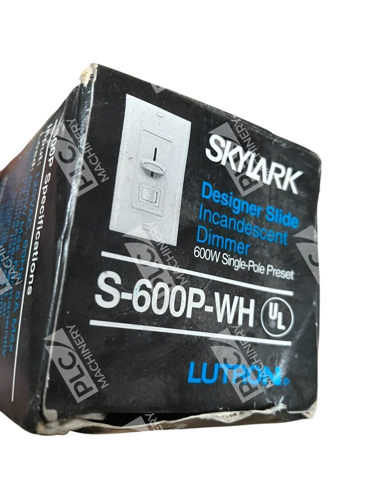 Lutron Skylark 600W Single-Pole Preset Incandescent Dimmer S-600P-WH - Image 3