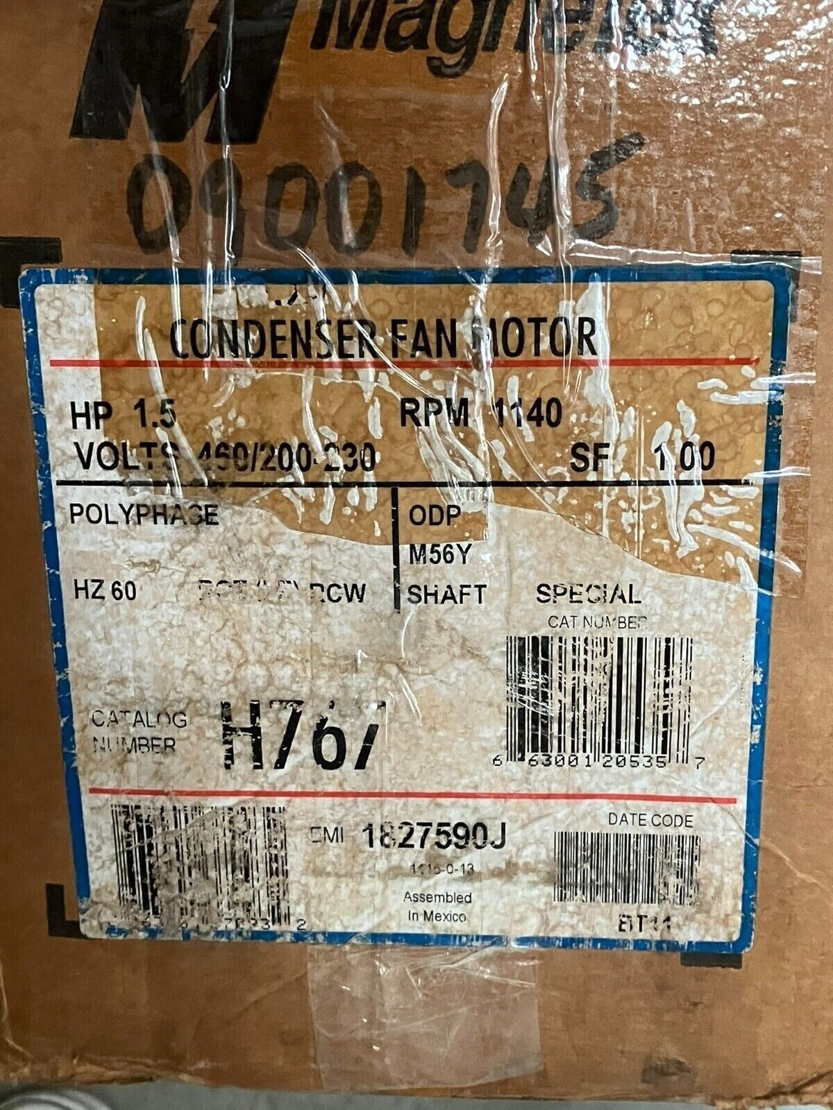 Magnetek H767 Condensor Fan Motor 1.5HP 1140RPM - Image 3