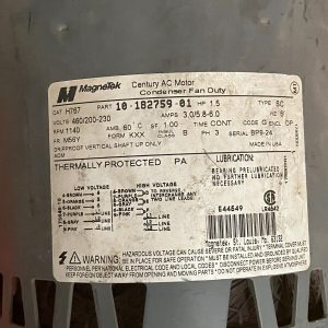 Magnetek H767 Condensor Fan Motor 15HP 1140RPM 226987188273