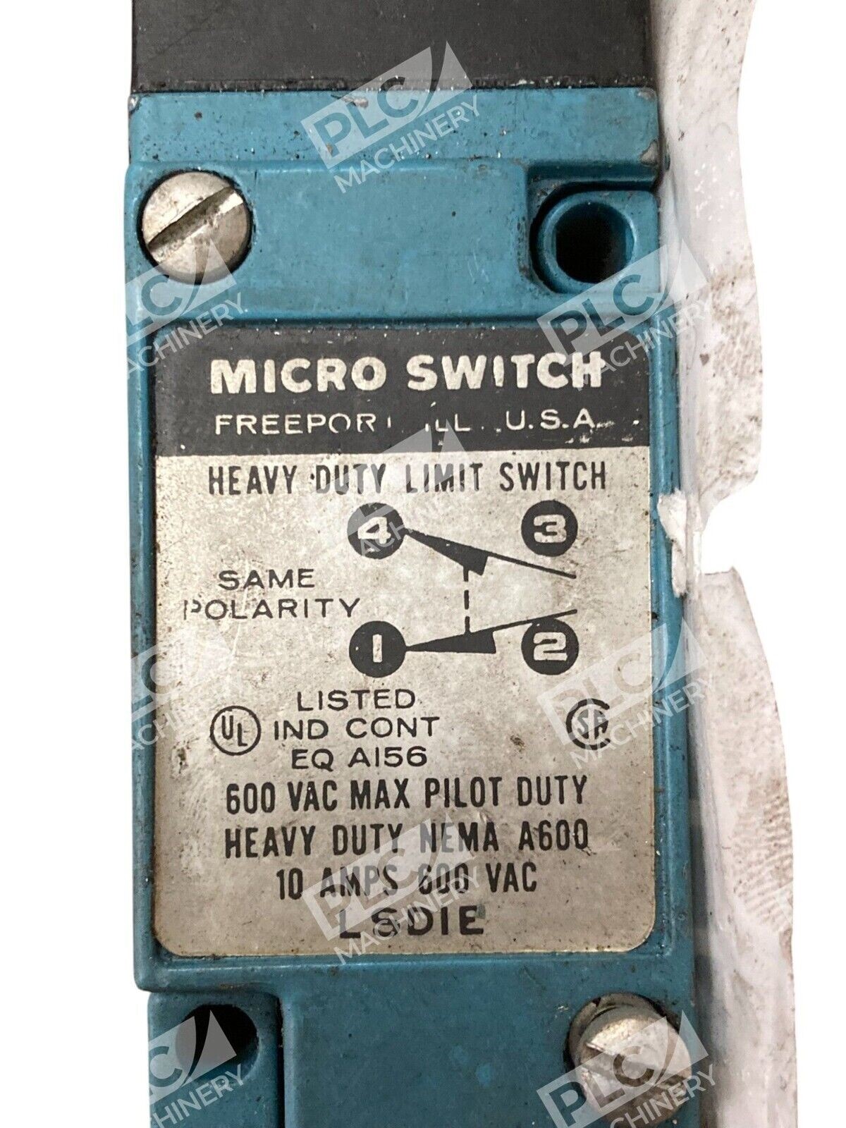 Micro Switch 10A 600VAC NEMA A600 Heavy Duty Limit Switch LSD1E - Image 3